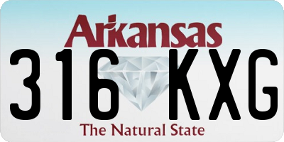 AR license plate 316KXG