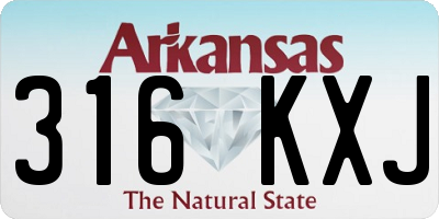AR license plate 316KXJ