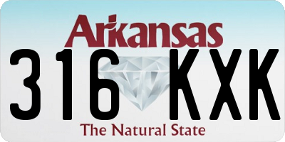 AR license plate 316KXK