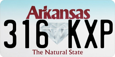 AR license plate 316KXP