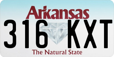 AR license plate 316KXT