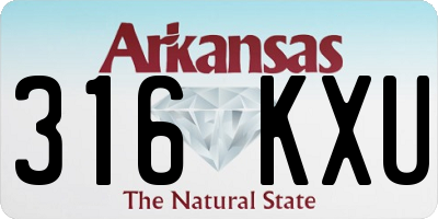 AR license plate 316KXU
