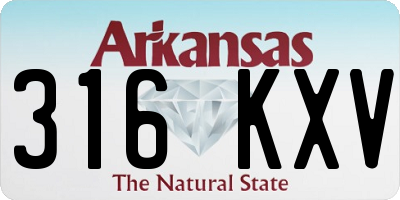 AR license plate 316KXV