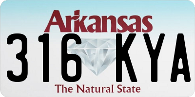 AR license plate 316KYA