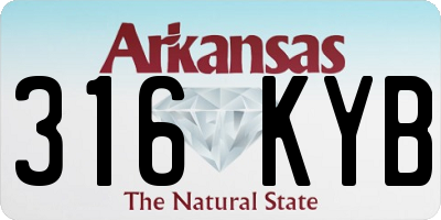 AR license plate 316KYB