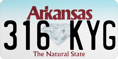AR license plate 316KYG