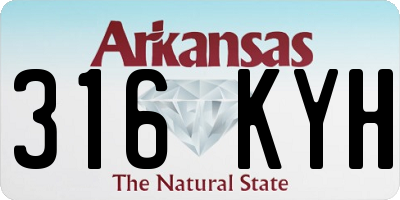 AR license plate 316KYH