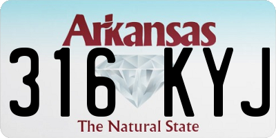AR license plate 316KYJ