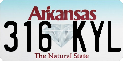 AR license plate 316KYL