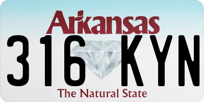 AR license plate 316KYN