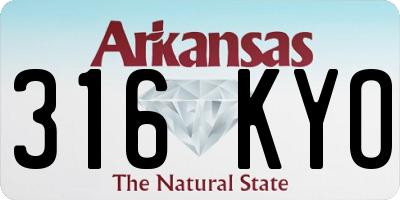 AR license plate 316KYO