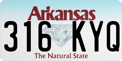 AR license plate 316KYQ