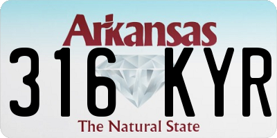 AR license plate 316KYR