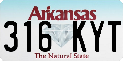 AR license plate 316KYT