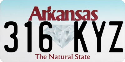 AR license plate 316KYZ