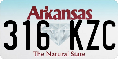 AR license plate 316KZC