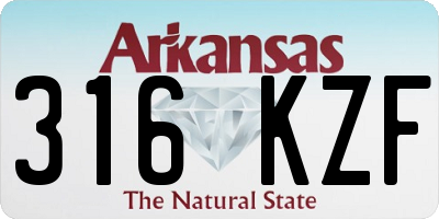 AR license plate 316KZF