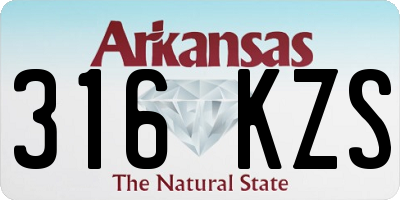 AR license plate 316KZS
