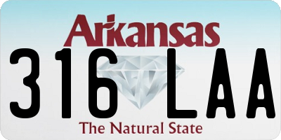 AR license plate 316LAA