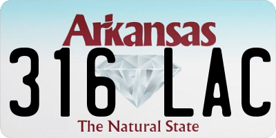 AR license plate 316LAC