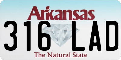 AR license plate 316LAD