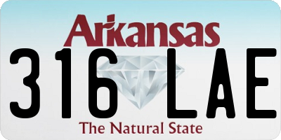 AR license plate 316LAE