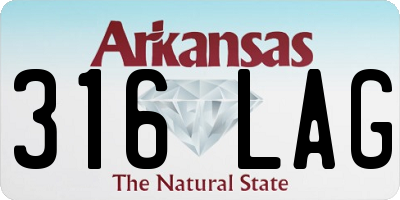 AR license plate 316LAG