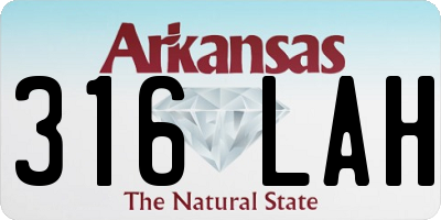 AR license plate 316LAH
