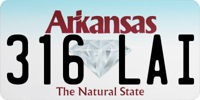 AR license plate 316LAI