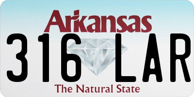 AR license plate 316LAR