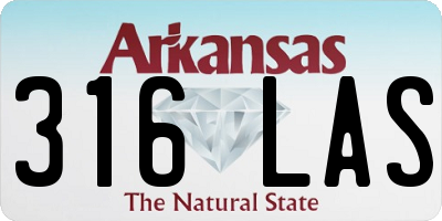 AR license plate 316LAS