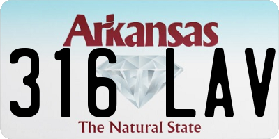 AR license plate 316LAV