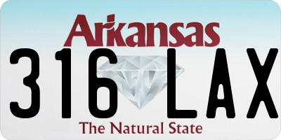 AR license plate 316LAX