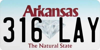 AR license plate 316LAY