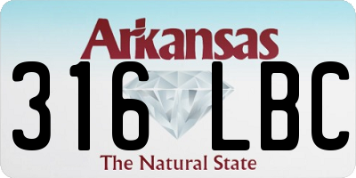 AR license plate 316LBC