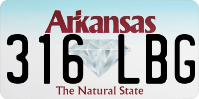 AR license plate 316LBG