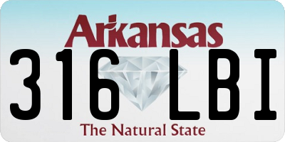 AR license plate 316LBI