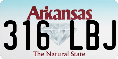 AR license plate 316LBJ