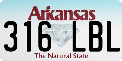 AR license plate 316LBL