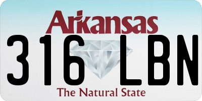 AR license plate 316LBN