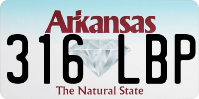 AR license plate 316LBP
