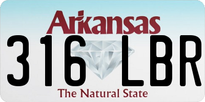 AR license plate 316LBR