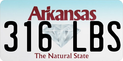 AR license plate 316LBS