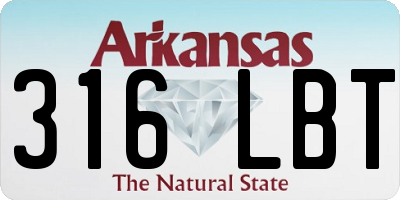 AR license plate 316LBT