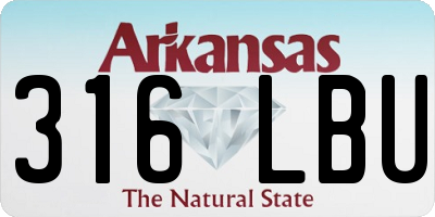AR license plate 316LBU