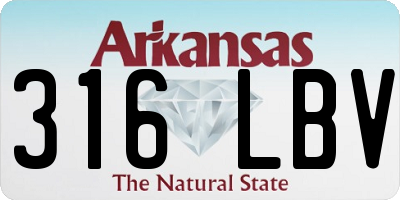 AR license plate 316LBV