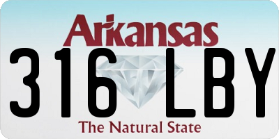 AR license plate 316LBY