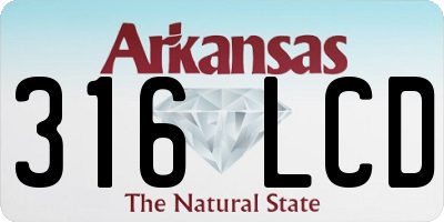 AR license plate 316LCD