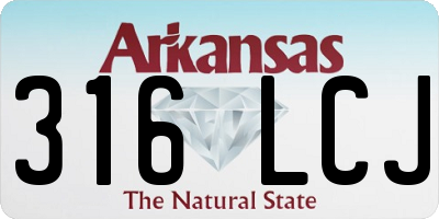 AR license plate 316LCJ