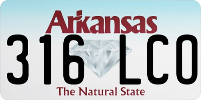 AR license plate 316LCO